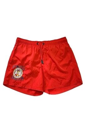 BAIN DE MER DOLCE VITA St. Tropez LUXURY SWIMWEAR Red Men’s Swim Trunks NEW NWT